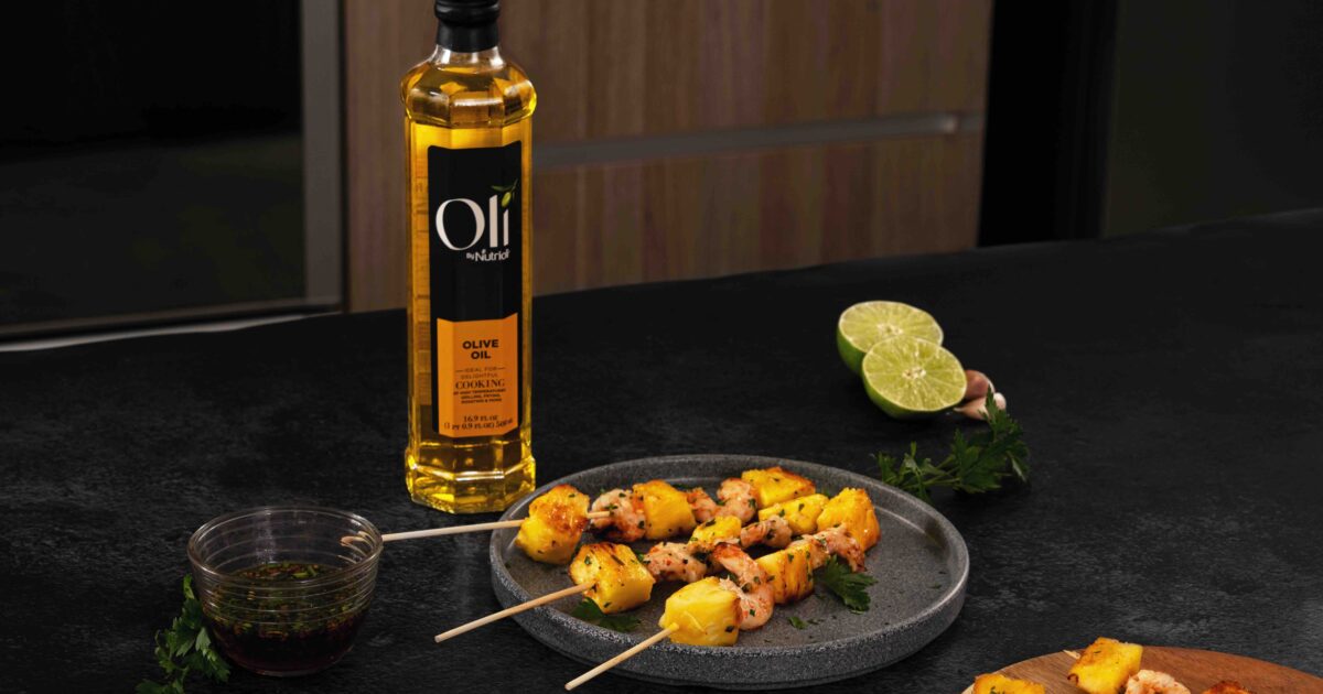 Roasted shrimp skewers with garlic and honey | Nutrioli®