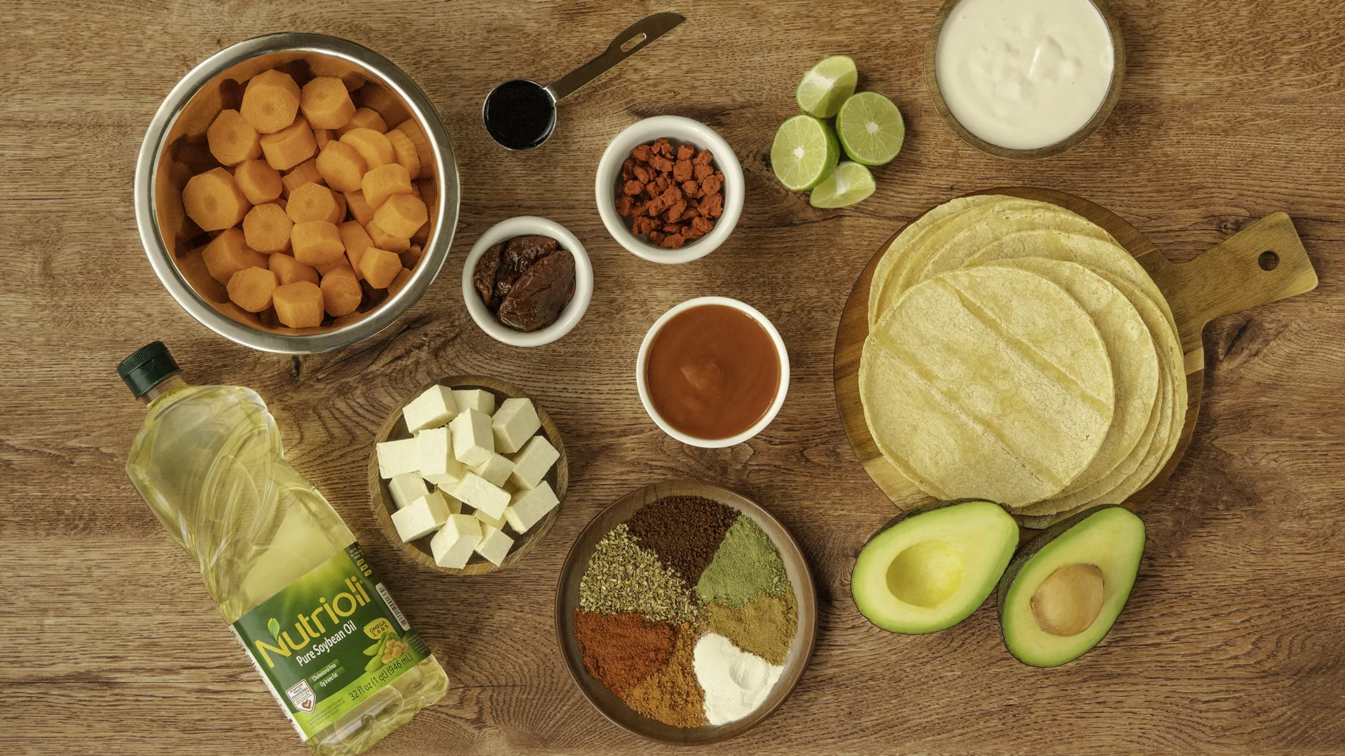 Nutrioli Recipe Book Recipe02 Soy Chorizo Tacos02 Ingredientsv2