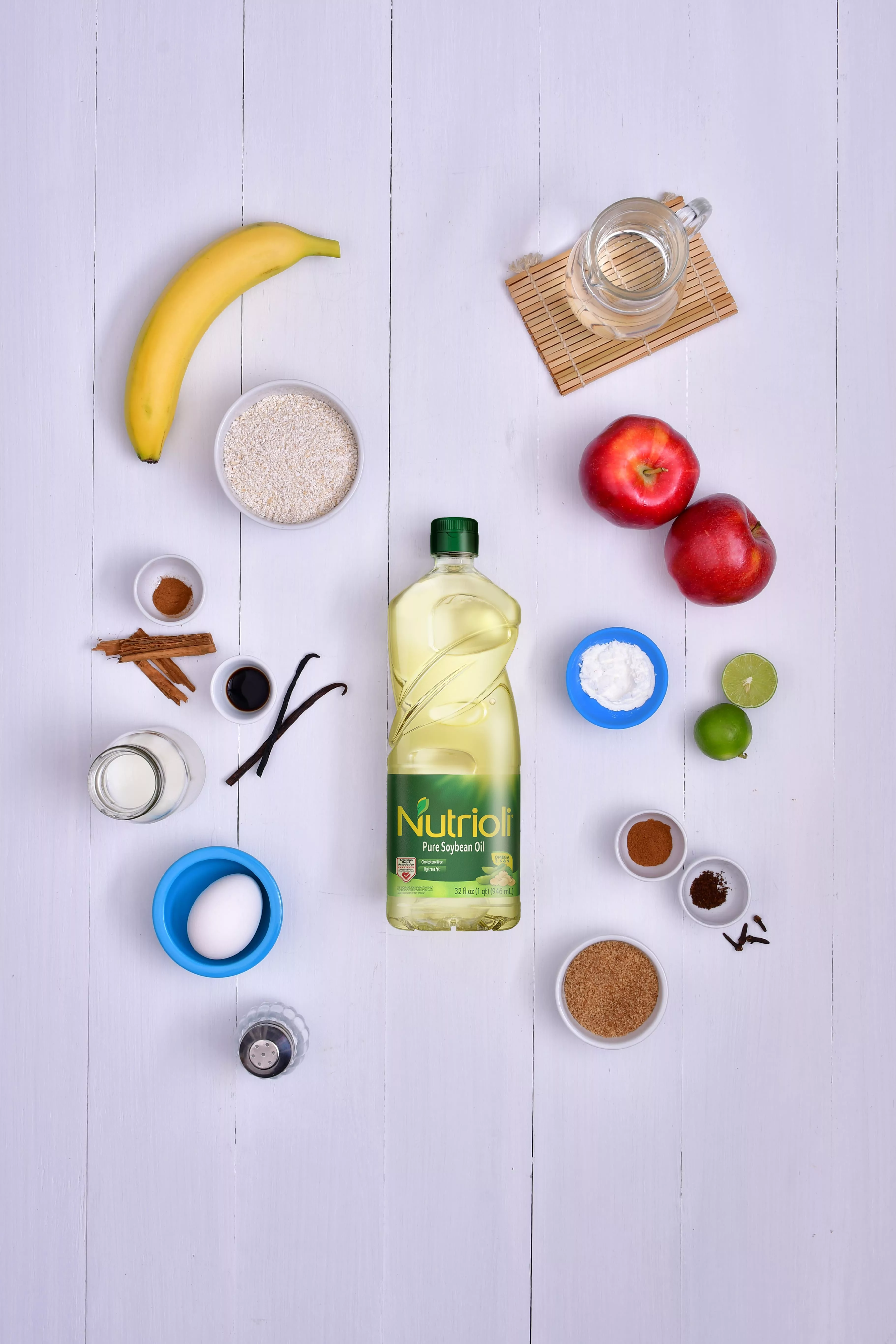 Ingredients for Spinach and Oatmeal Hot Cakes