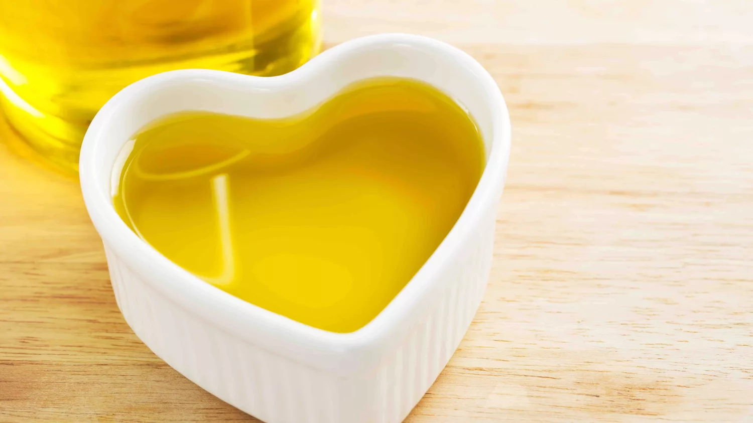 Heart Healthy Oils in a heart shaped container