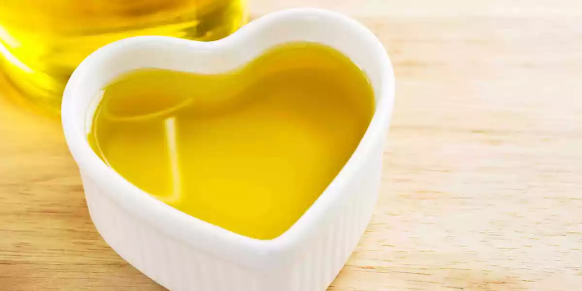 Heart Healthy Oils in a heart shaped container