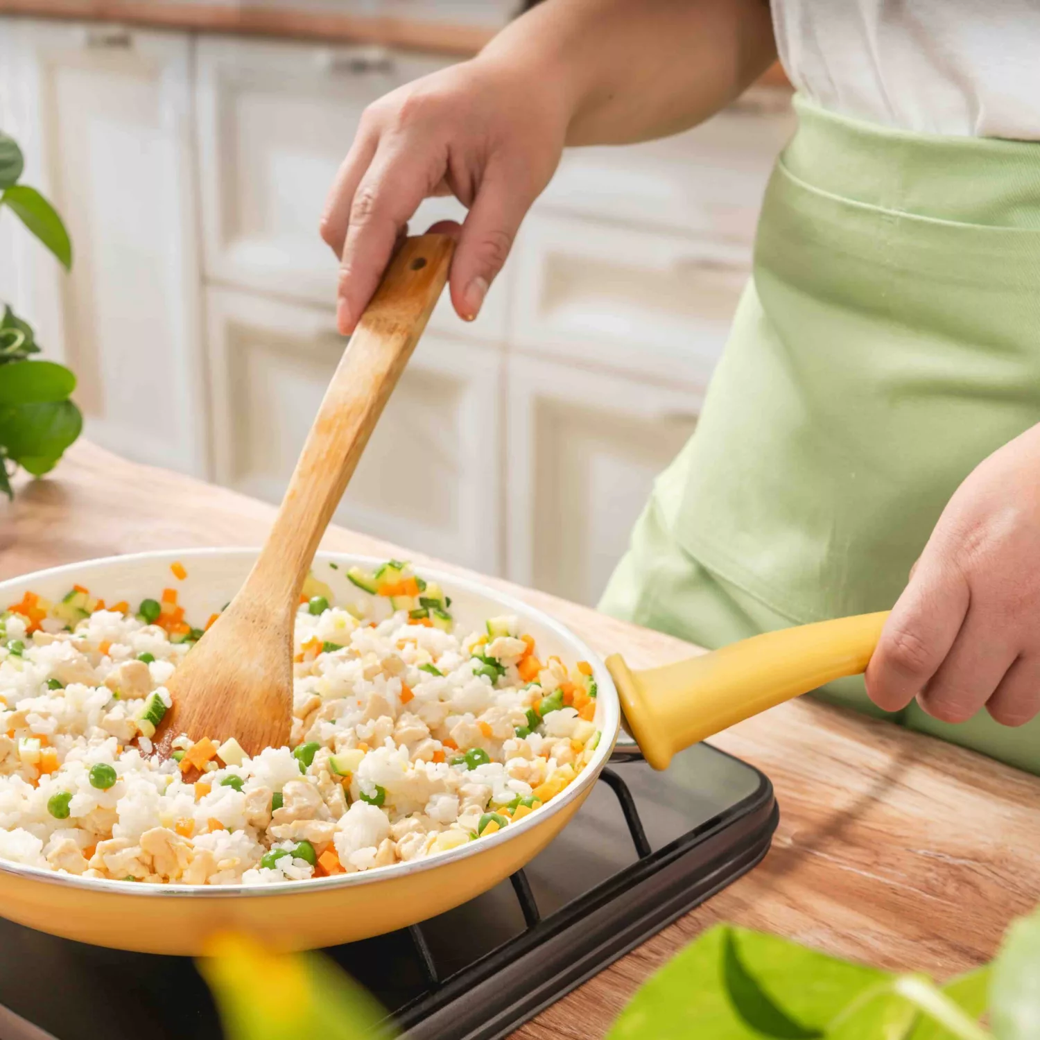 Fried rice with vegetables and chicken 05