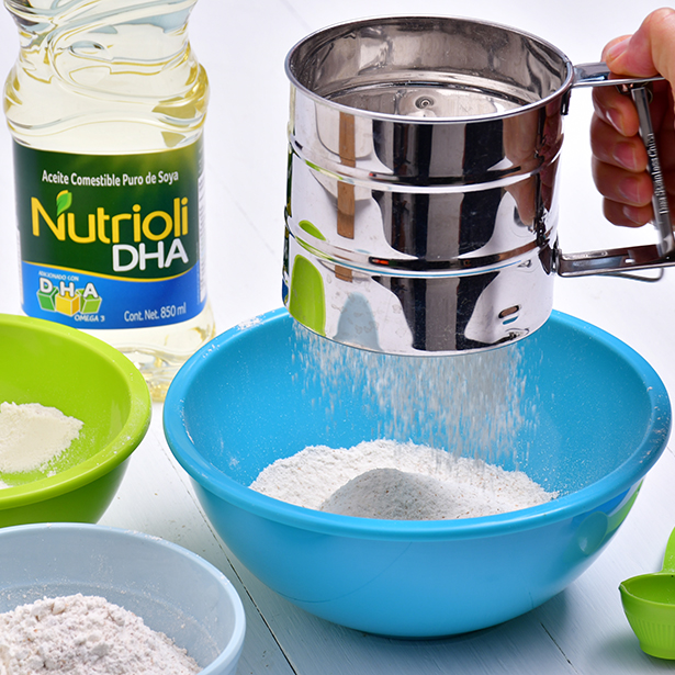 Paso 1 - Muffins de espinaca con plátano