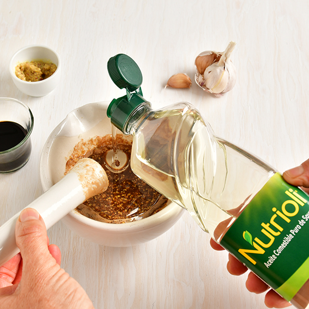 Paso 1 - Pollo marinado con guarnición de brócoli