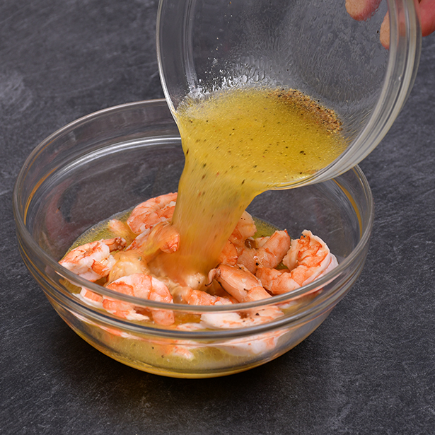 Paso 2 - Bowl de ceviche de camarones