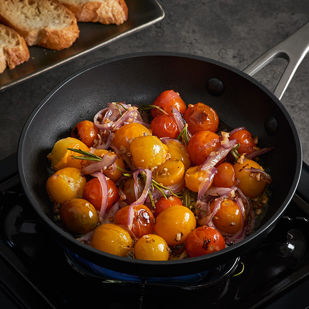 Paso 2 - Burrata con tomates Cherry rostizados