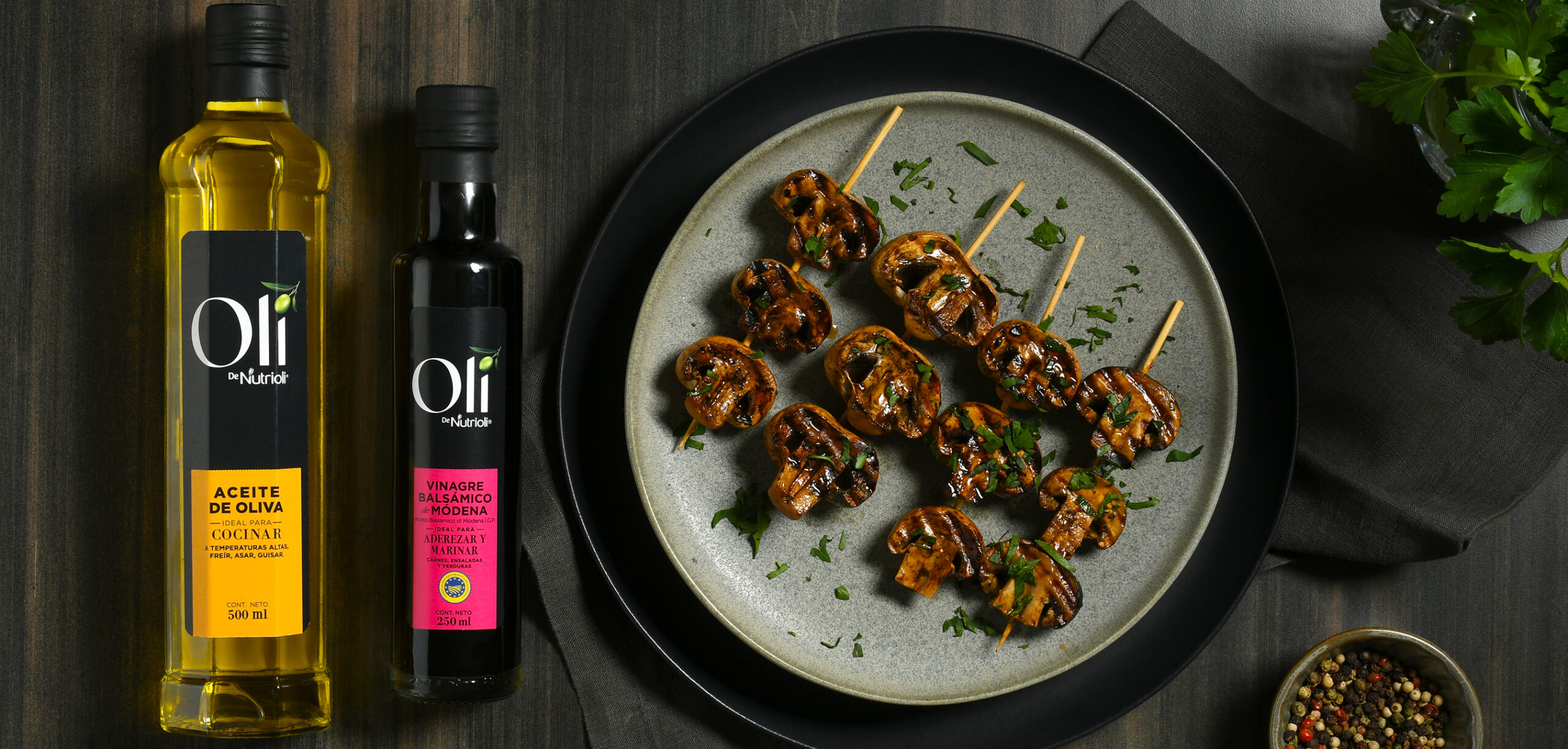 Receta - Brochetas de champiñones