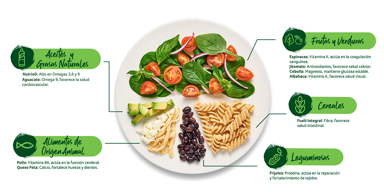 Paso Plato del buen comer - Ensalada de pollo con pasta