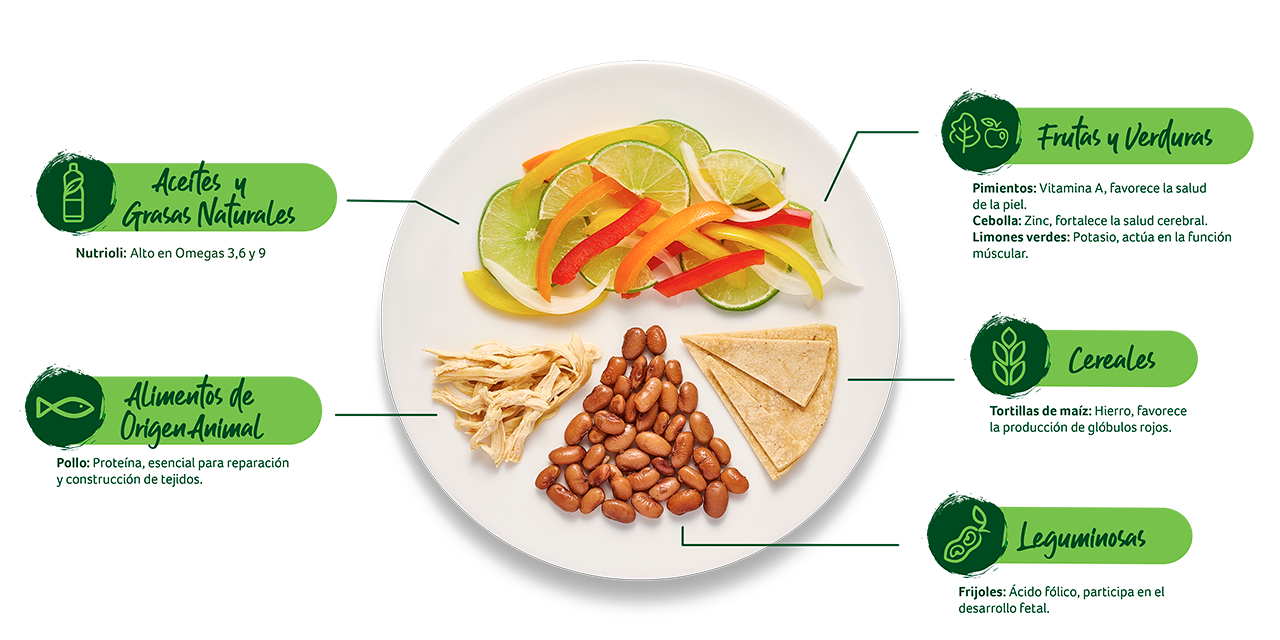 Paso Plato del buen comer - Fajitas de pollo