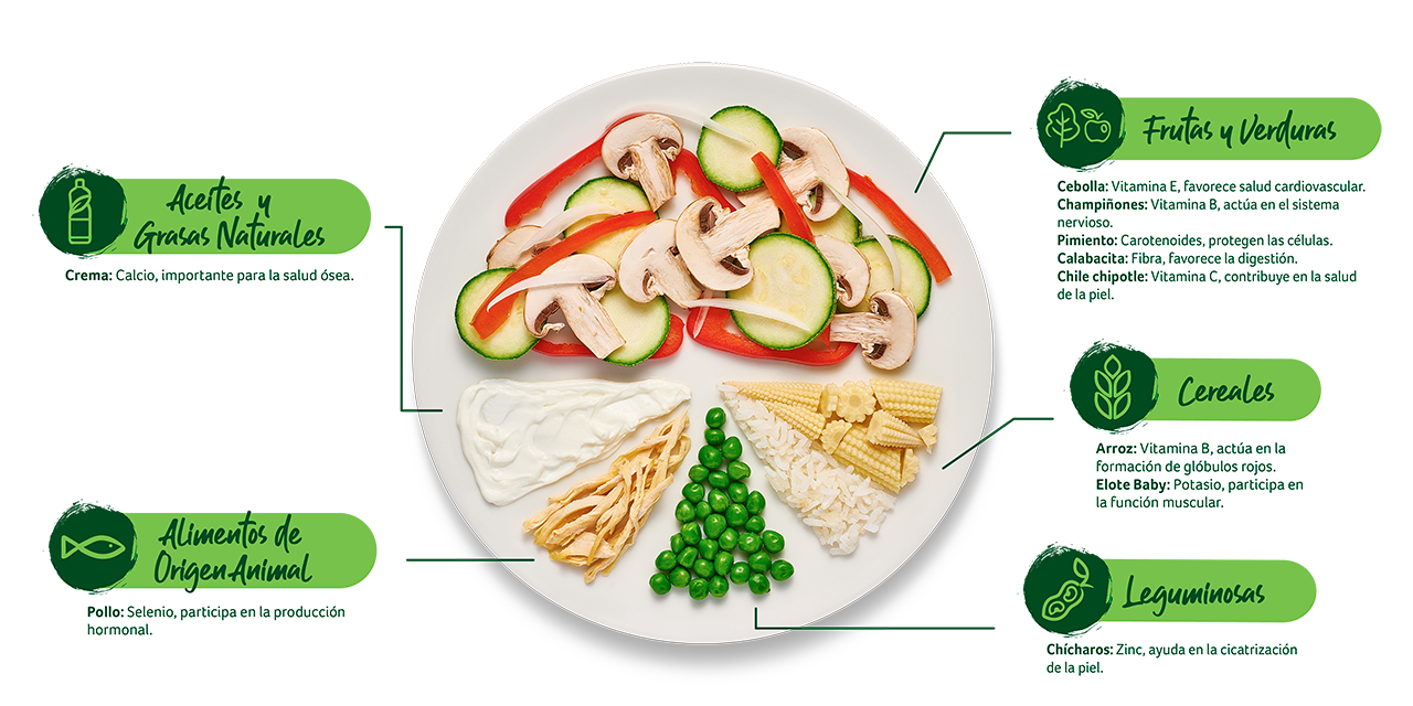 Paso Plato del buen comer - Pollo al chipotle con champiñones