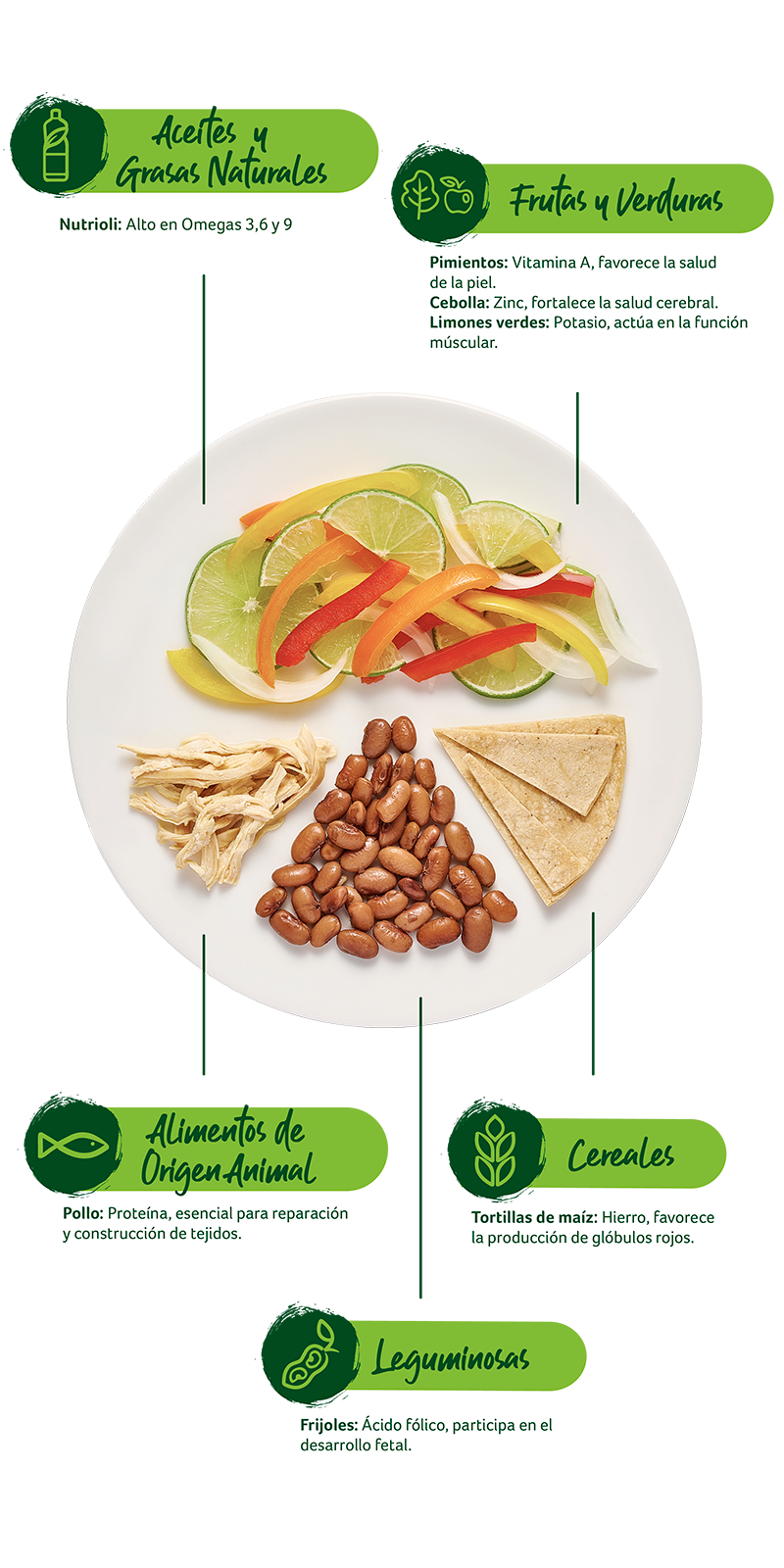 Paso Plato del buen comer - Fajitas de pollo