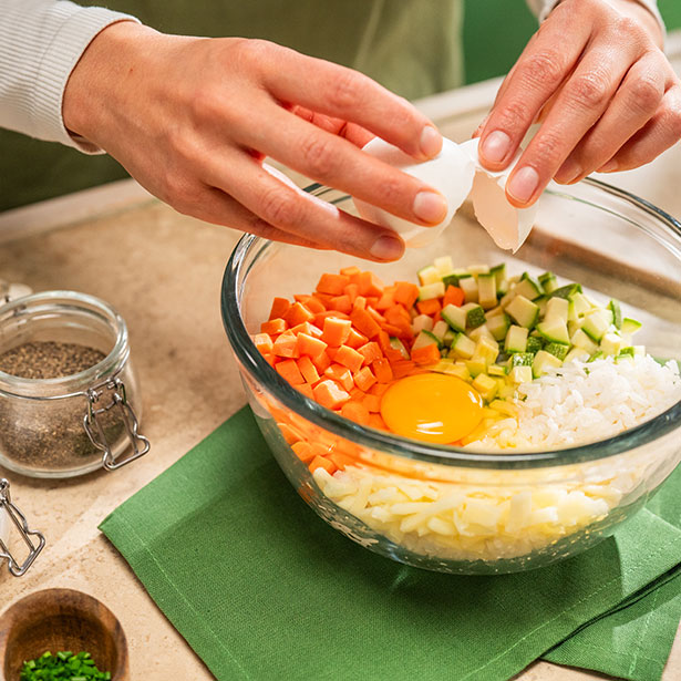 Paso 1 - Tortitas de Arroz con Verduras