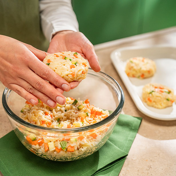 Paso 2 - Tortitas de Arroz con Verduras