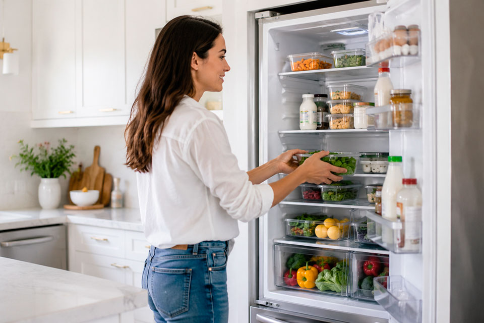 Almacenamiento de alimentos en el refrigerador